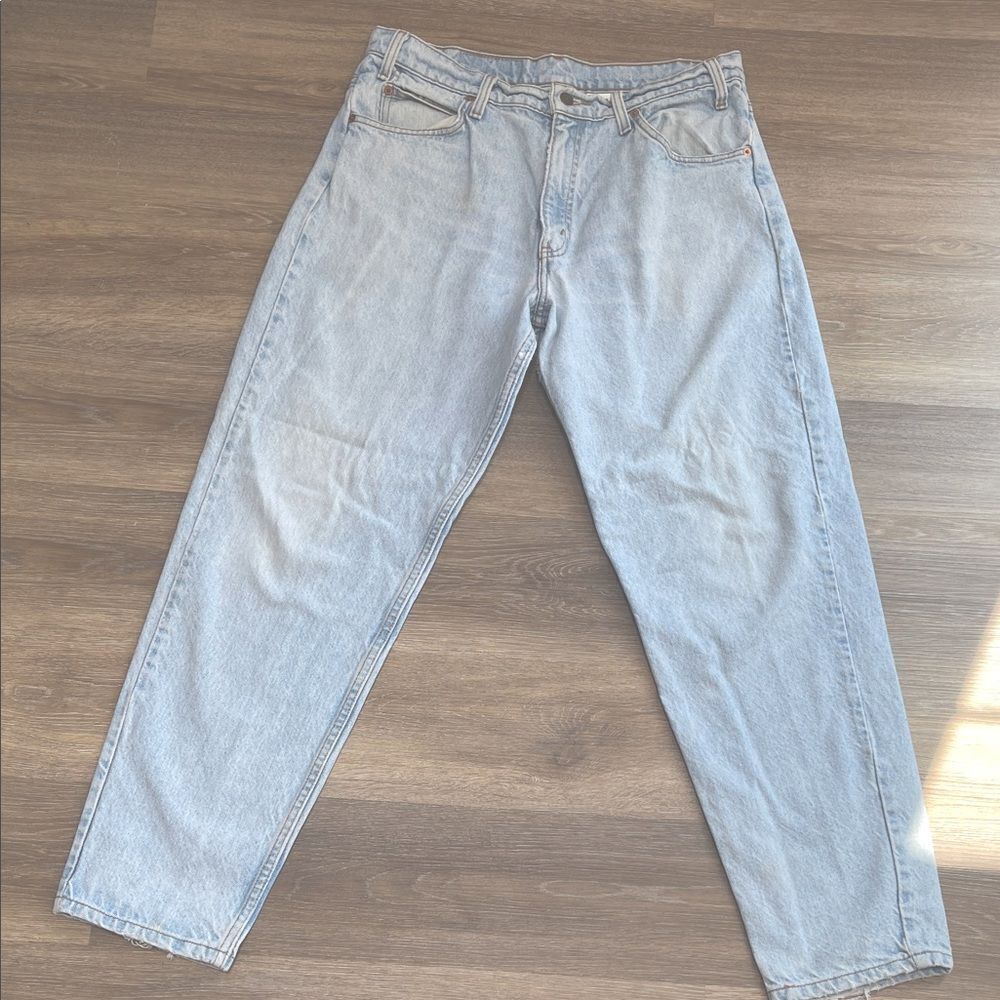 Vintage Levi's Orange Tab 550 Relaxed Fit Tapered Leg Light Blue Jeans Sz 34X30